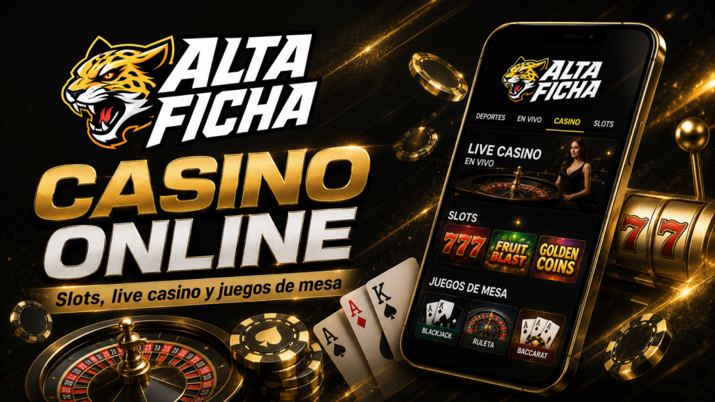 Casino online de Altaficha con slots, live casino, ruleta, blackjack y juegos de mesa