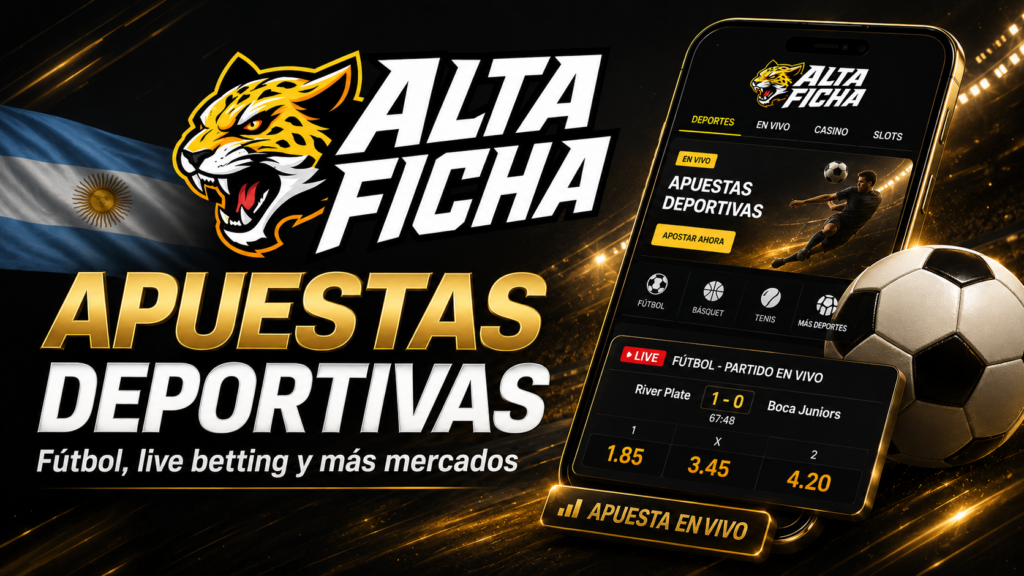 Apuestas deportivas de Altaficha Argentina con fútbol, live betting y mercados en vivo