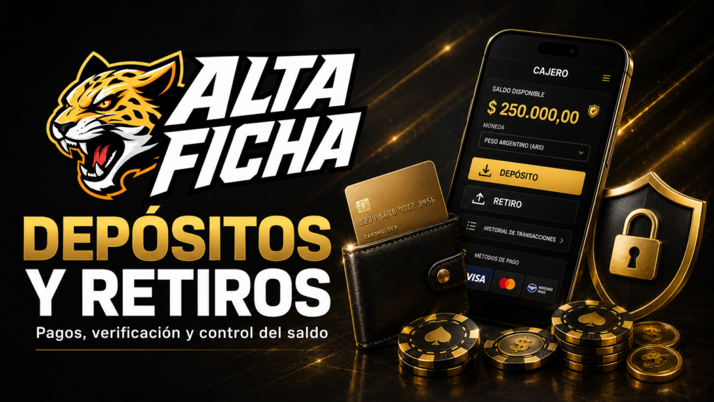 Depósitos y retiros en Altaficha - pagos y control del saldo