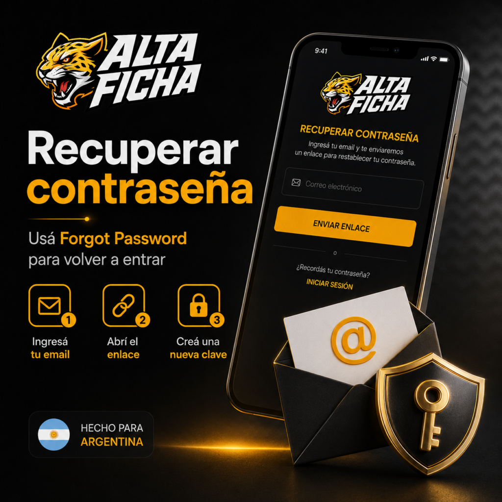 Recuperación de contraseña de Altaficha mediante correo electrónico
