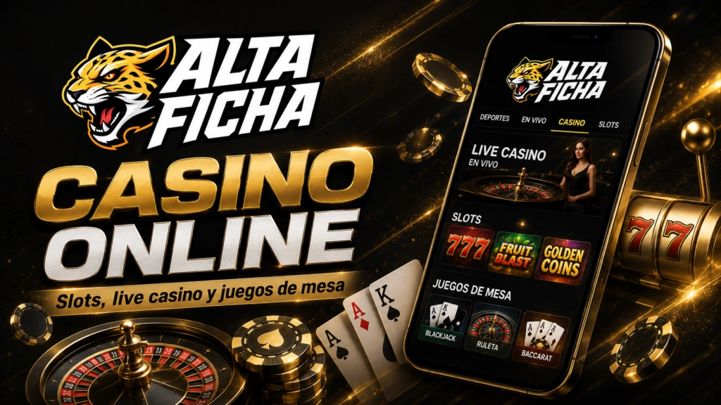 Casino online de Altaficha con slots, live casino, ruleta, blackjack y juegos de mesa